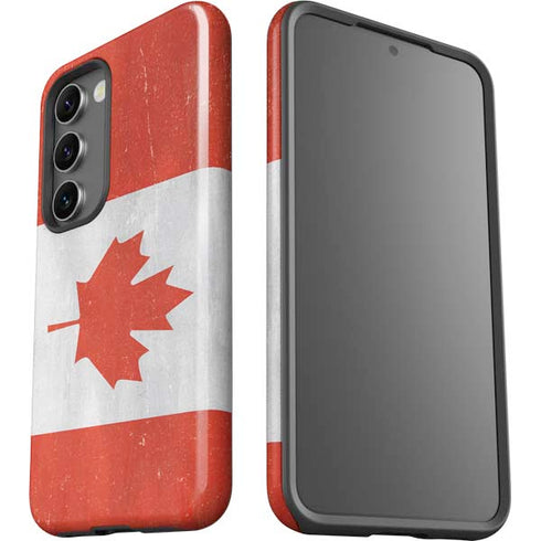 Canada Flag Distressed Galaxy S23 Plus Pro Case